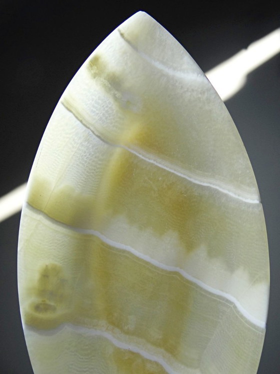 Image 1 of Vintage handcrafted trinket tray in natural Egyptian alabaster, 1960s-1970s