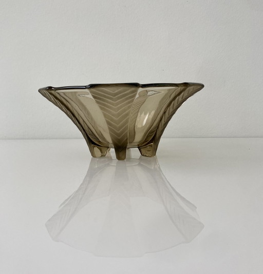 Art Deco glass dish from 1930, model Athena, company Walther&Sohne