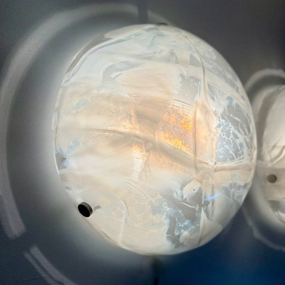 Image 1 of Paire d'encastrés hillebrand en verre de Murano, 1970