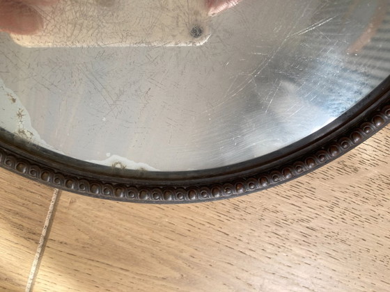 Image 1 of Art Deco tray in silver-plated metal and mirror, circa 1920