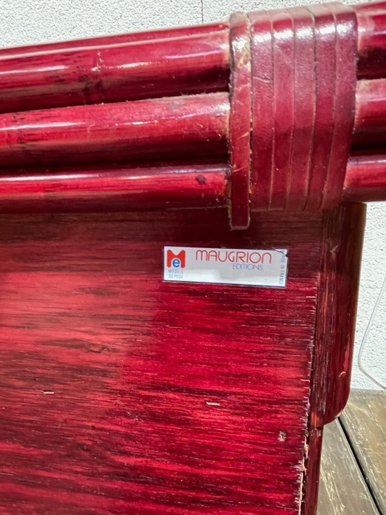 Image 1 of Maugrion rotan nachtkastjes voor Roche Bobois, jaren 80