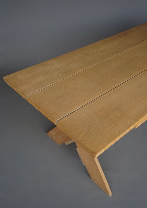 Image 1 of Un raro tavolo da pranzo 'Crate' di Gerrit Rietveld per Cassina, anni '80