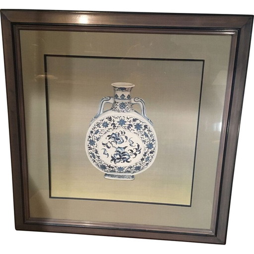 Poterie vintage Ming peinte à la main