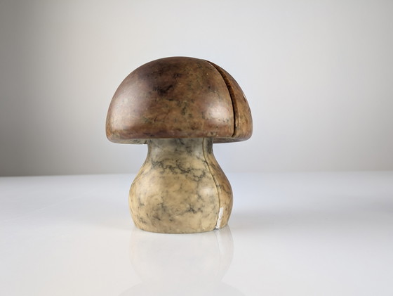 Image 1 of Fermalibri a forma di fungo in alabastro, Italia, anni '60