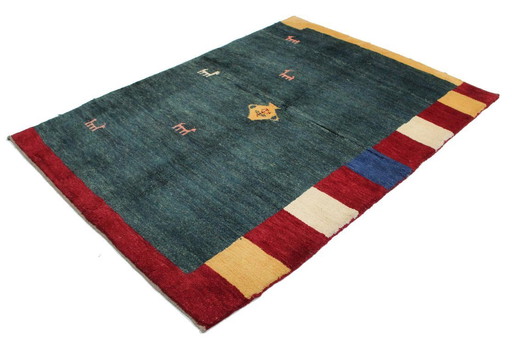 Original Perserteppich Gabbeh Ghashghai Orientteppich 208 cm x 148 cm Alt Natur