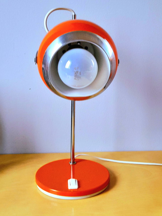 Image 1 of Orange Eyeball Lamp