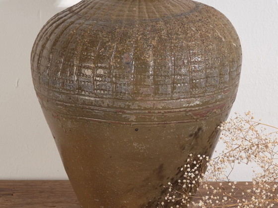 Grande vaso in ceramica antico stile wabi-sabi (c.1900) #1 – Vasi (photo 2 of 18)