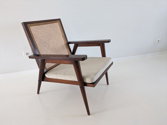 Image 1 of Handwoven vintage rattan lounge set, brand unknown, in excellent condition