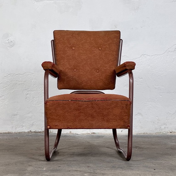 Image 1 of Set aus 2 brutalistischen Stahlrohrsesseln von József Peresztegi, 1960er Jahre – Ungarisches Design