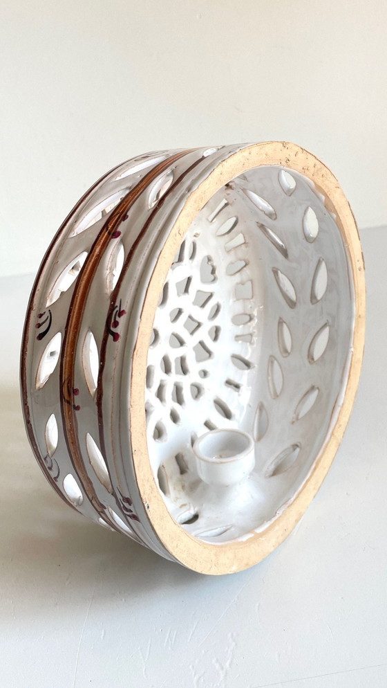 Image 1 of Lámpara de pared de terracota esmaltada artesanal en el centro de Burdeos