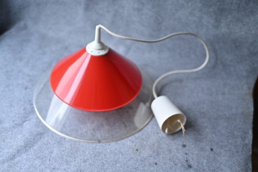 80's - Vintage acrylic pendant light - unused! - back to the future!