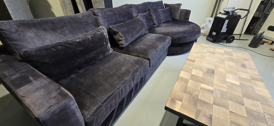 Image 1 of Sofá esquinero Zitmax de terciopelo con esquinas redondeadas orgánicas, 1,5 años de antigüedad.