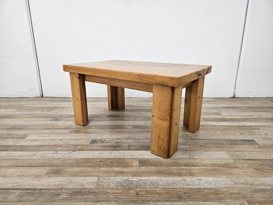 1980s solid pine coffee table, Side tables, Wood, Brown, Rustic (photo 4 of 9)