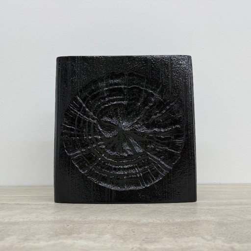 Rare Rosenthal Martin Freyer black ceramic vase , 1960’s