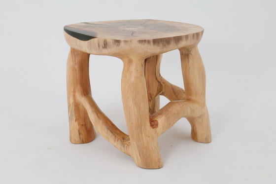 Image 1 of Sculptural Coffee Table, Solid Wood, Contemporary Design, Handmade, Logniture