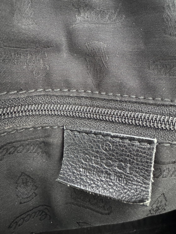 Image 1 of Gucci Guccissima Leather Boston Bag Black 