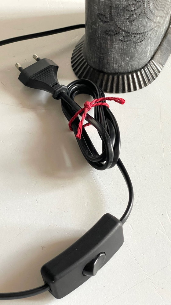 Image 1 of Vintage Zinc Heart Lamp