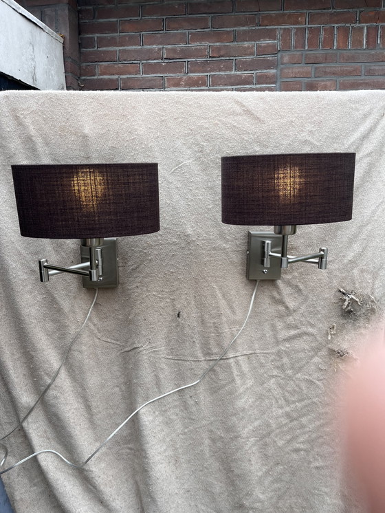 Image 1 of 2x Lampada da parete alla moda di Highlights, serie Heron Armada