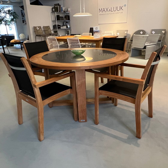 Image 1 of Manutti Siena Gartentisch mit Gartenstuhl (4er-Set)