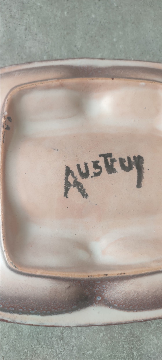 Image 1 of Bandeja de cerámica firmada por Jean Austruy (años 60).