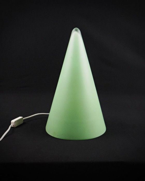 Image 1 of Teepee XL lamp in green opaline glass, Vintage 90s design