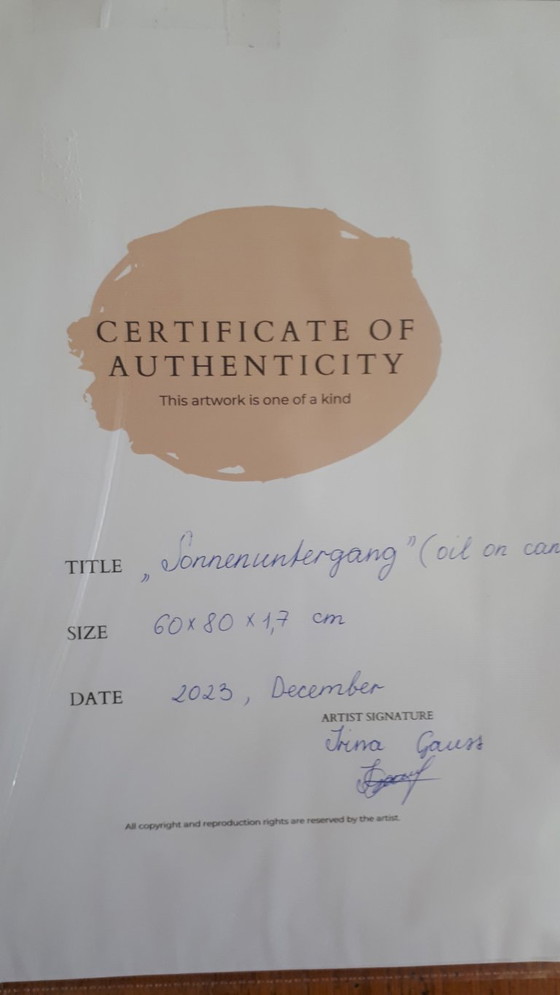 Image 1 of Irina Gauss - Zonsopgang - Schilderij van de kunstenaar