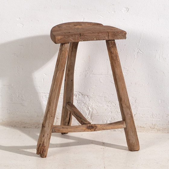 Antique primitive stool - Late Qing Dinasty (c.1900) #5 (photo 4 of 30)