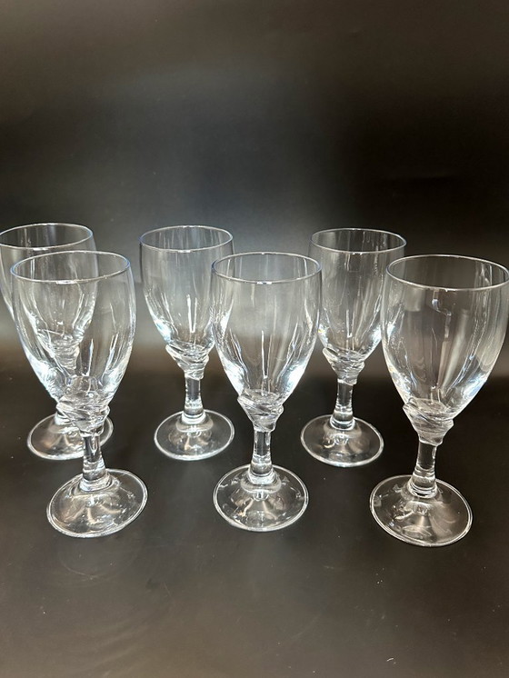 Image 1 of 4 x 1960s champagne glasses, etched design