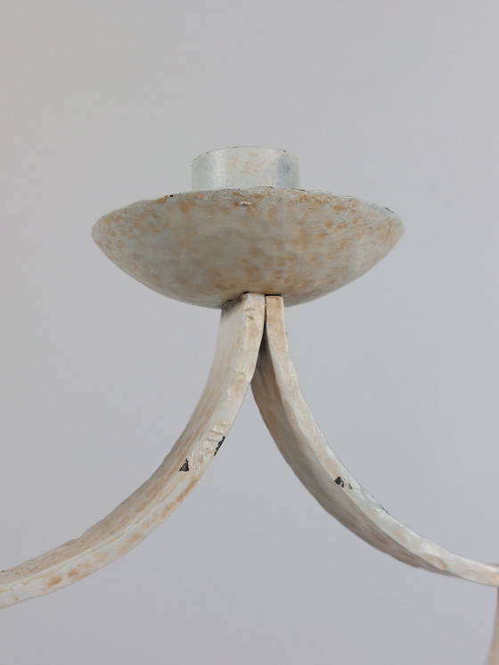 Image 1 of Vintage lacquered patinated mid-century candle holder