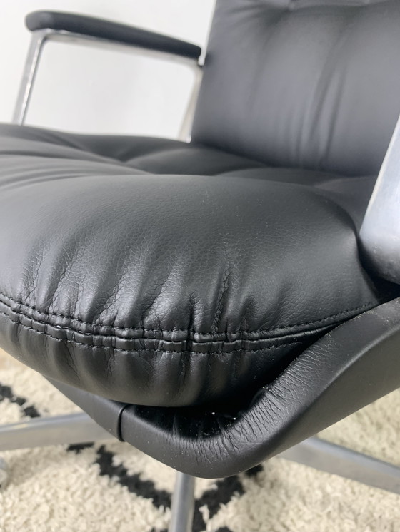 Image 1 of Sedia da ufficio in similpelle con ruote di Vaghi, Italia, anni '60