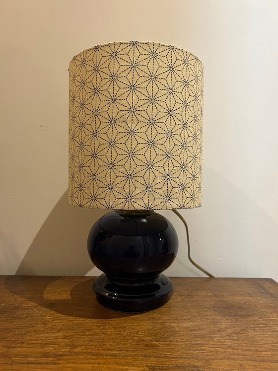 Image 1 of blue ceramic lamp 1960