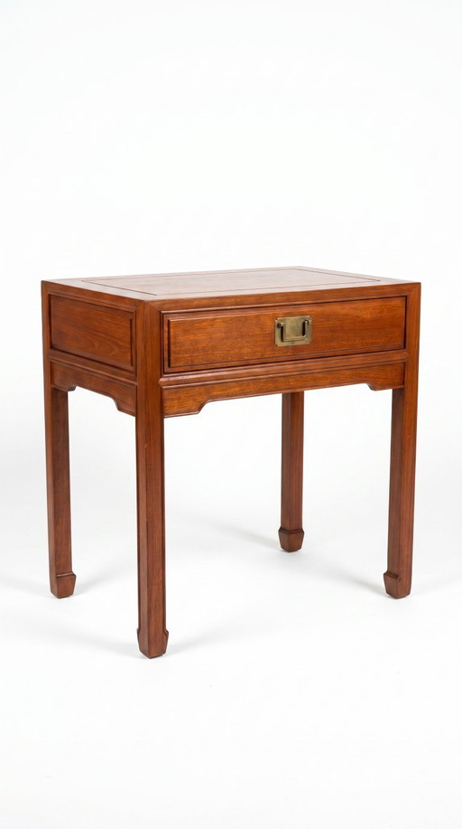 Vintage Chinoiserie Side Table, 1980s