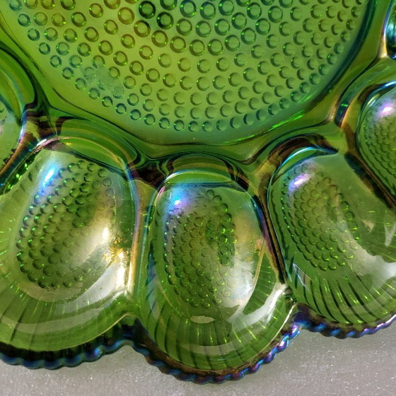 Image 1 of Aperitiefschaal van carnavalsglas, Indiana, VS, vintage 1960-1970