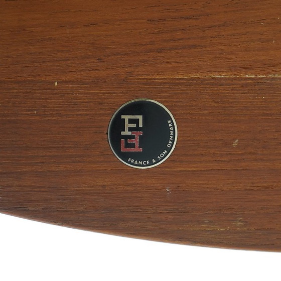 Image 1 of Uitschuifbare ronde tafel van Inge Klingeberg voor France e Son, jaren 60.