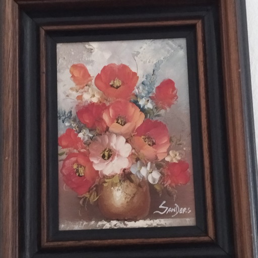 Floral still life painting.