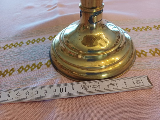 Lampada a petrolio antica in ottone, Lempereur & Bernard, Oggetti decorativi, Rame, Giallo (foto 4 di 10)