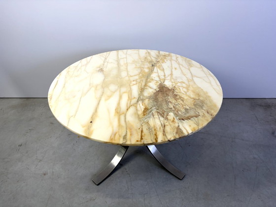 Vintage round marble dining table model T69 by Osvaldo Borsani for Tecno, 1970s, Anonima Castelli (photo 8 of 13)