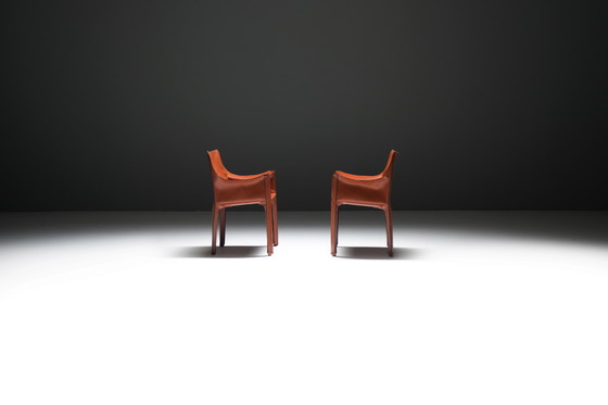 Image 1 of Poltrone Cab 413 (2) in pelle di Mario Bellini per Cassina.