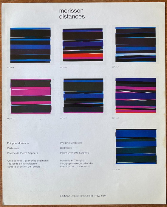 Image 1 of Philippe Morisson "Distanze" - Serigrafia - Edizione di 175 - firmata - (76 x 64 cm)