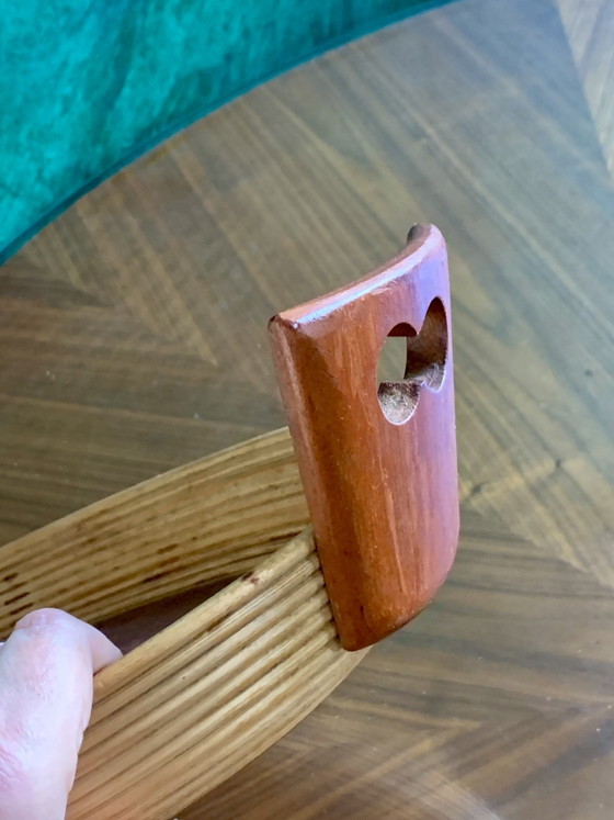 Grande Vassoio Vintage Ovale in Legno Curvato – Manici Ergonomici in Teak - Scandinavo – Oggetti decorativi (photo 8 of 15)