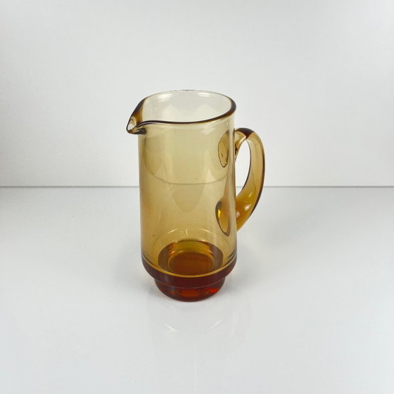 Image 1 of Brocca/brocca in vetro soffiato ambrato