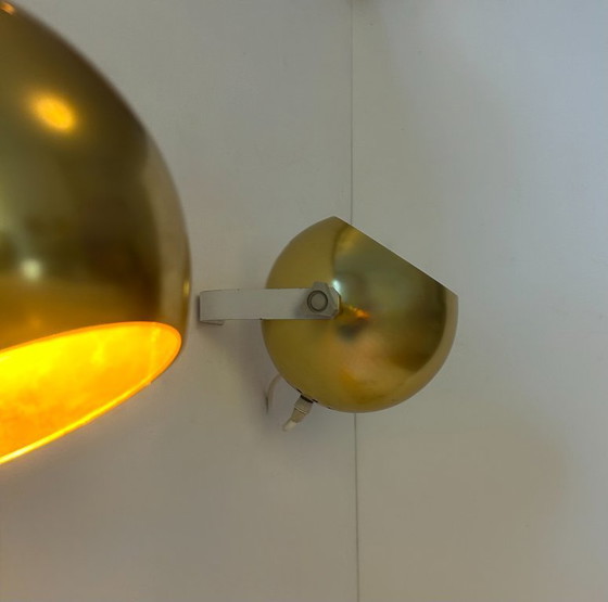 Image 1 of Coppia di applique da parete in ottone vintage di Parscot, Francia, 1970