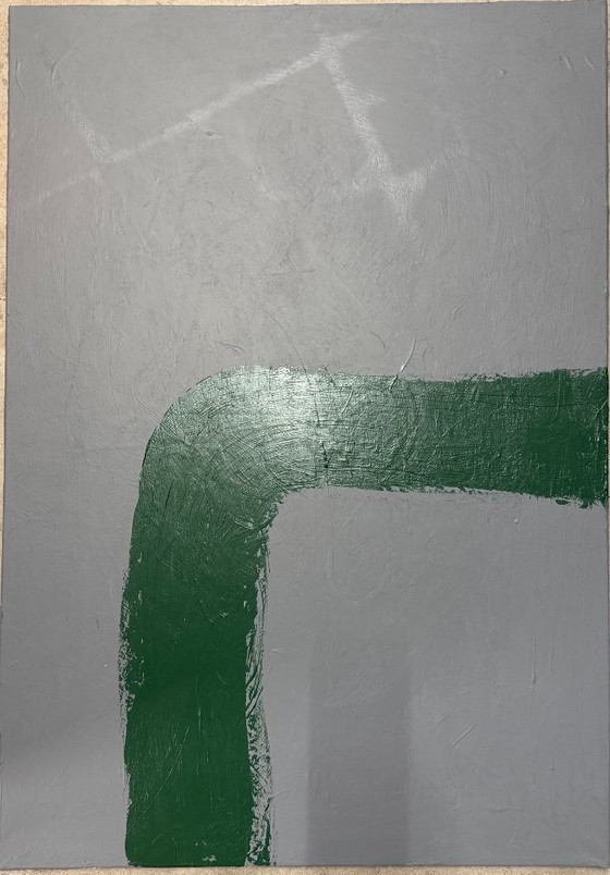 Image 1 of Zeitgenössische minimalistische abstrakte Gemälde – 2er-Set