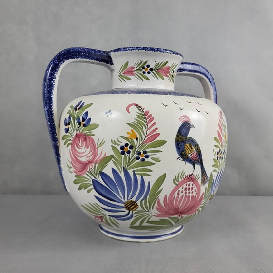 XXL ball vase in Quimper HB earthenware – Porcelain, Vintage (photo 4 of 11)