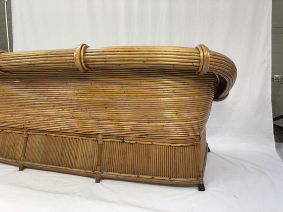 Image 1 of Divano Boho in bambù e rattan vintage