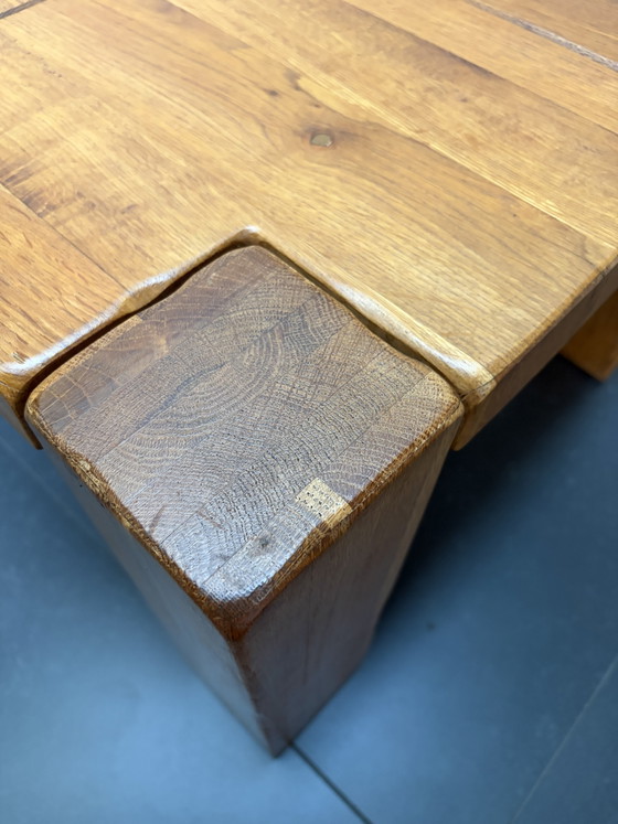 Image 1 of table basse robuste en bois de style brésilien vintage
