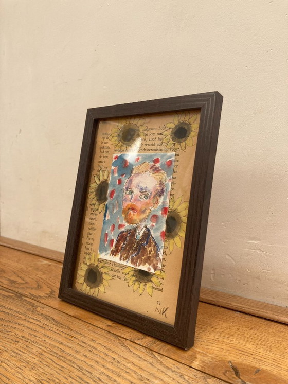 Image 1 of VAN GOGH AVEC DES POINTS ROUGES ET DES FLEURS DE SOLEIL