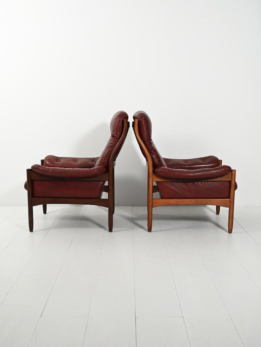 Pair of "Hoffman" armchairs by Gunnar Kentemol