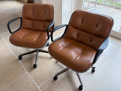 2 x Knoll Pollock office chairs