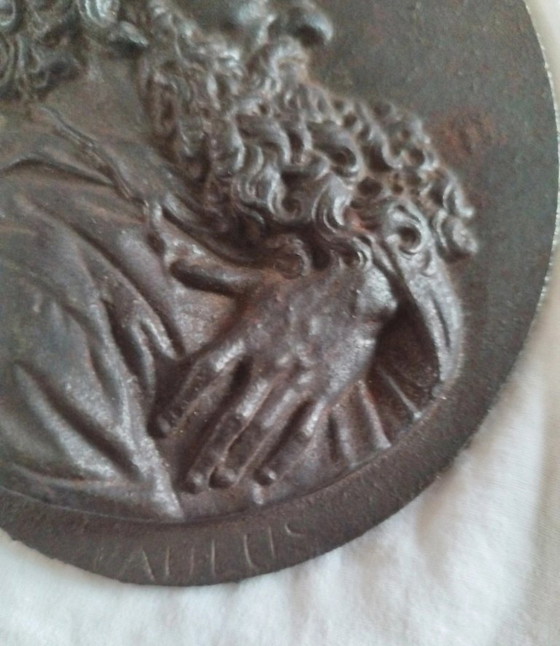 Oval depicting the Apostle Paul by Leonhard Posch – Decorative Objects, Cast Iron (photo 4 of 6)